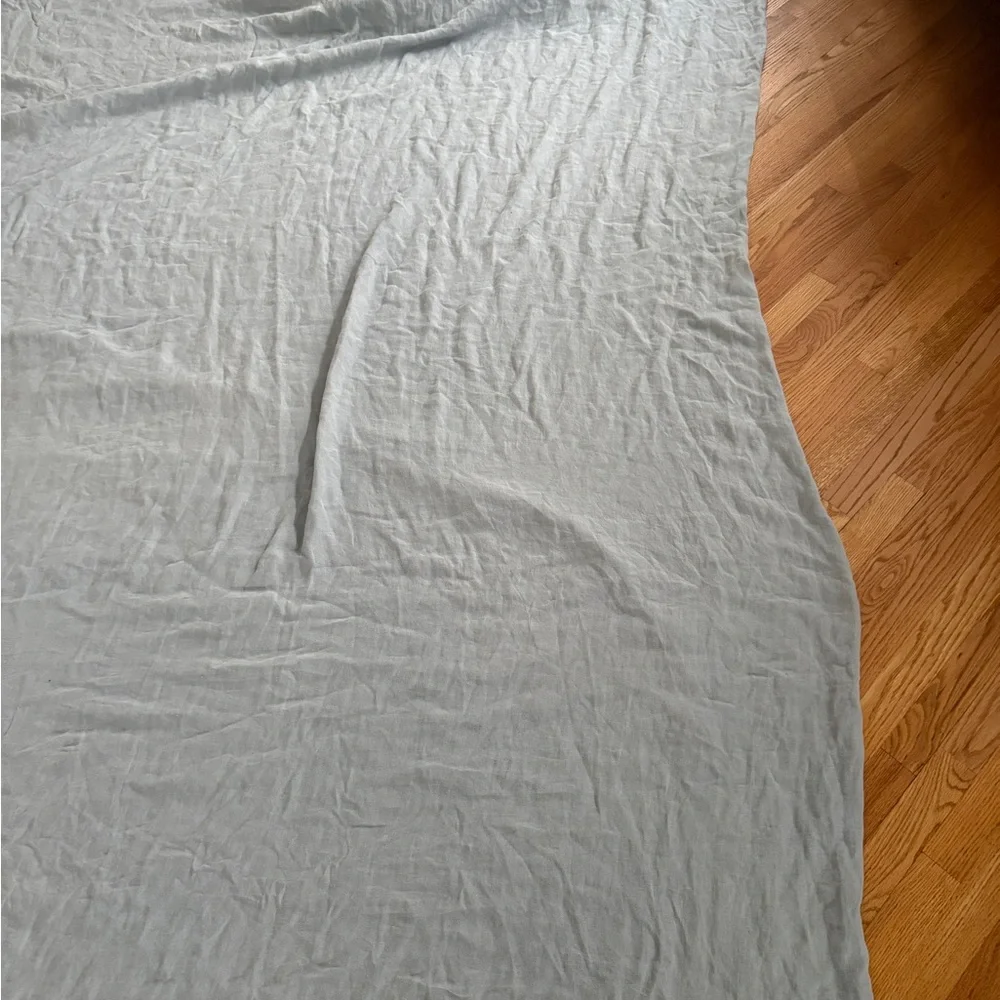 Crate&Barrel hemp natural fiber king duvet cover double sided